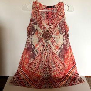 Apt 9 Orange print sleeveless top